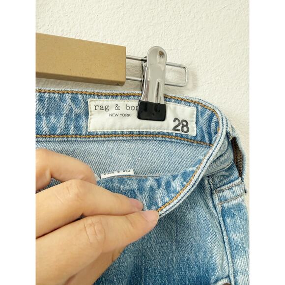 Rag & Bone Dre Low Rise Slim Boyfriend Ankle Arrow High Light Wash US28 - Picture 7 of 9